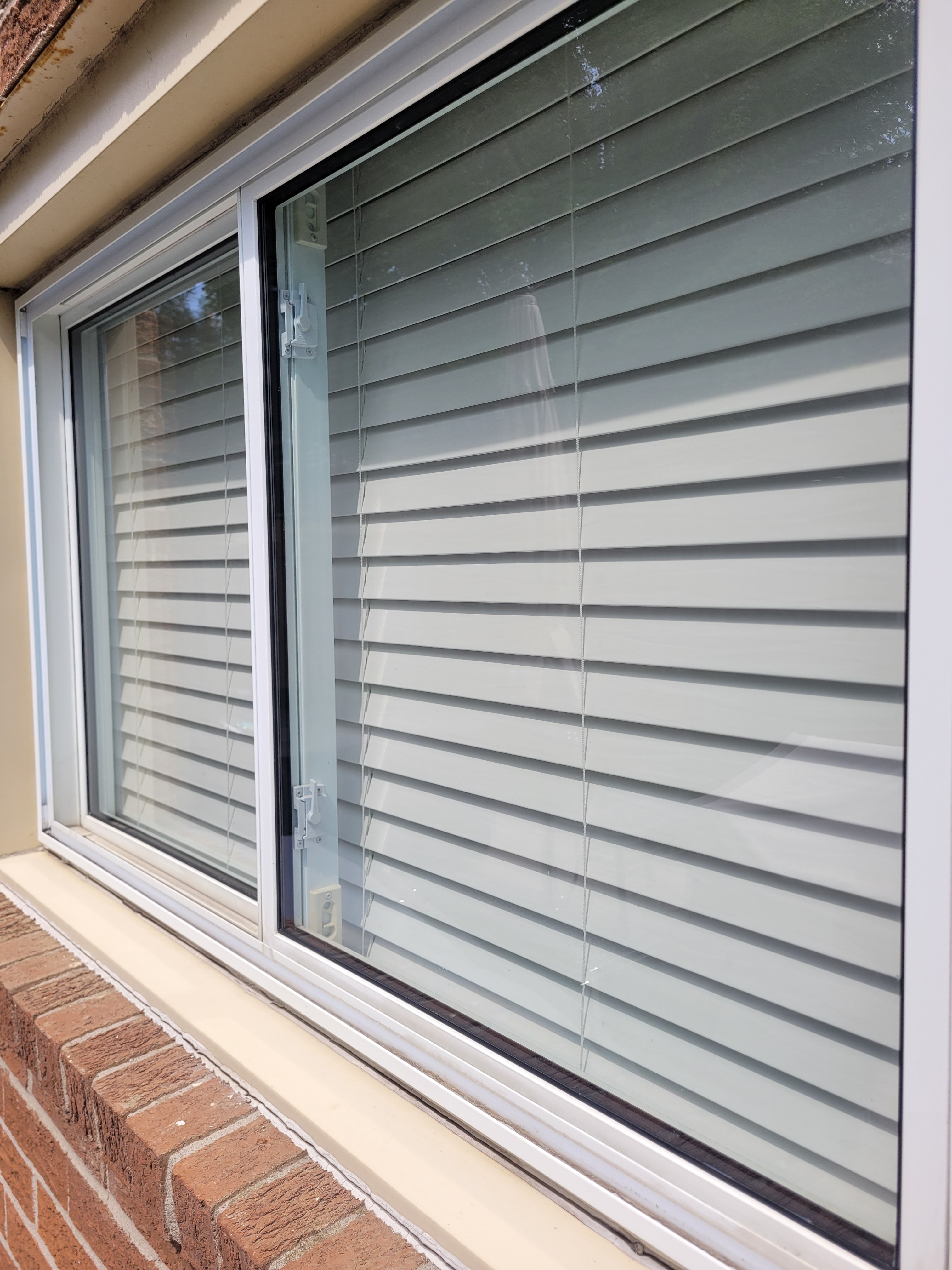 Clean sparkling window after cleaning